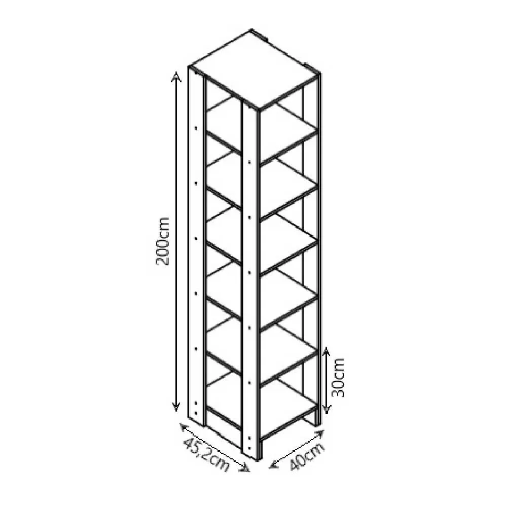 Guarda Roupa Nova Mobile EY102-104.058 Closet Aberto com 3 Gavetas Grafite intenso SE