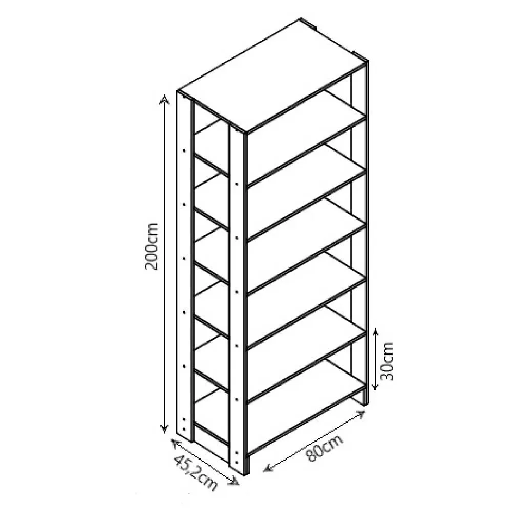 Guarda Roupa Nova Mobile EY103-104.057 Closet Aberto Montana SE