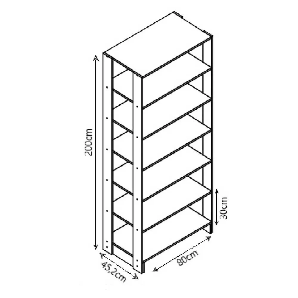 Guarda Roupa Nova Mobile EY103-105.058 Closet Aberto Grafite intenso SE