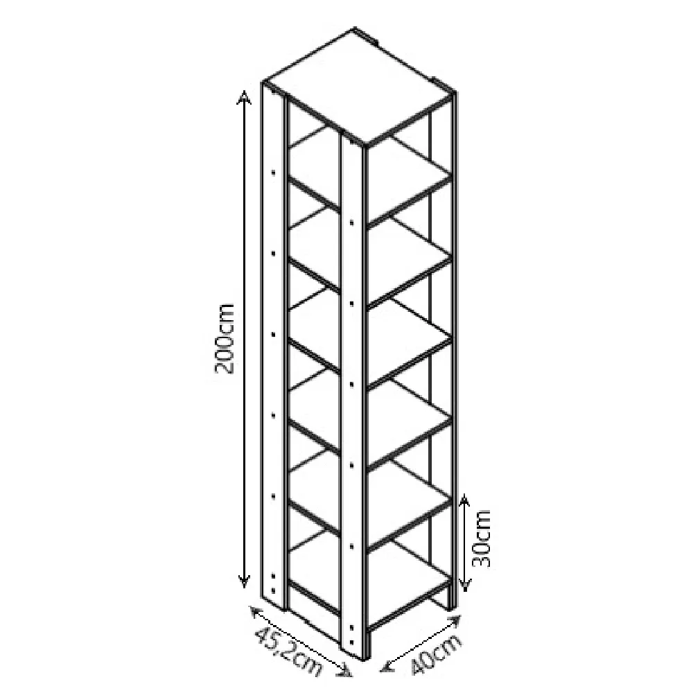 Guarda Roupa Nova Mobile EY104-106.058 Closet Aberto com 2 Gavetas Grafite intenso SE