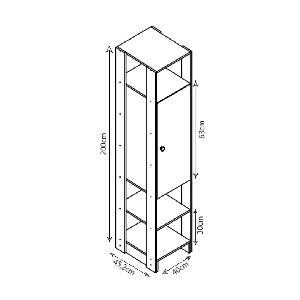 Guarda Roupa Nova Mobile EY101-3-7.038 Branco SE