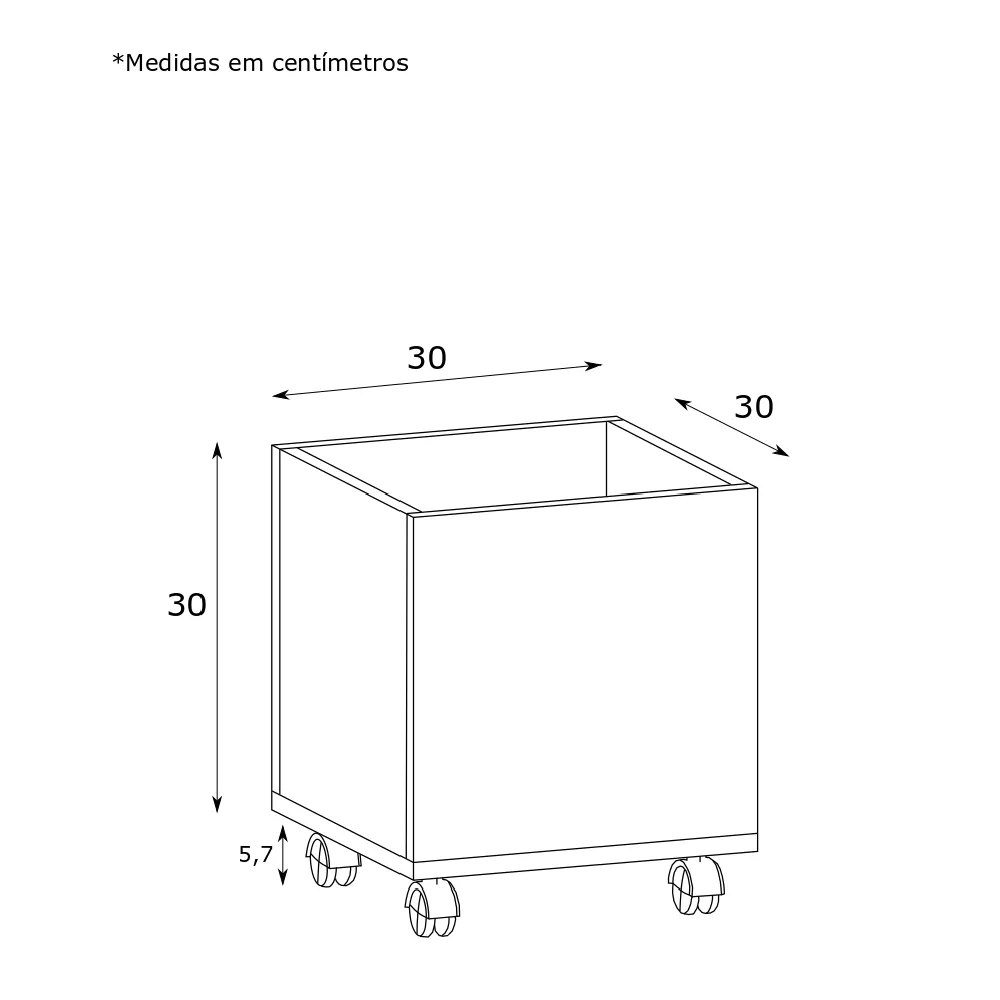 Cachepô Estilare Carter 10200380200 Preto SE