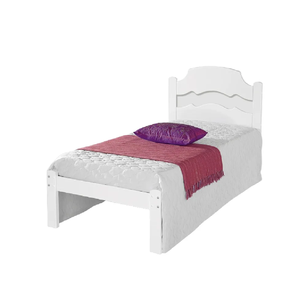 Cama Solteiro Cambel Iris Branco SE