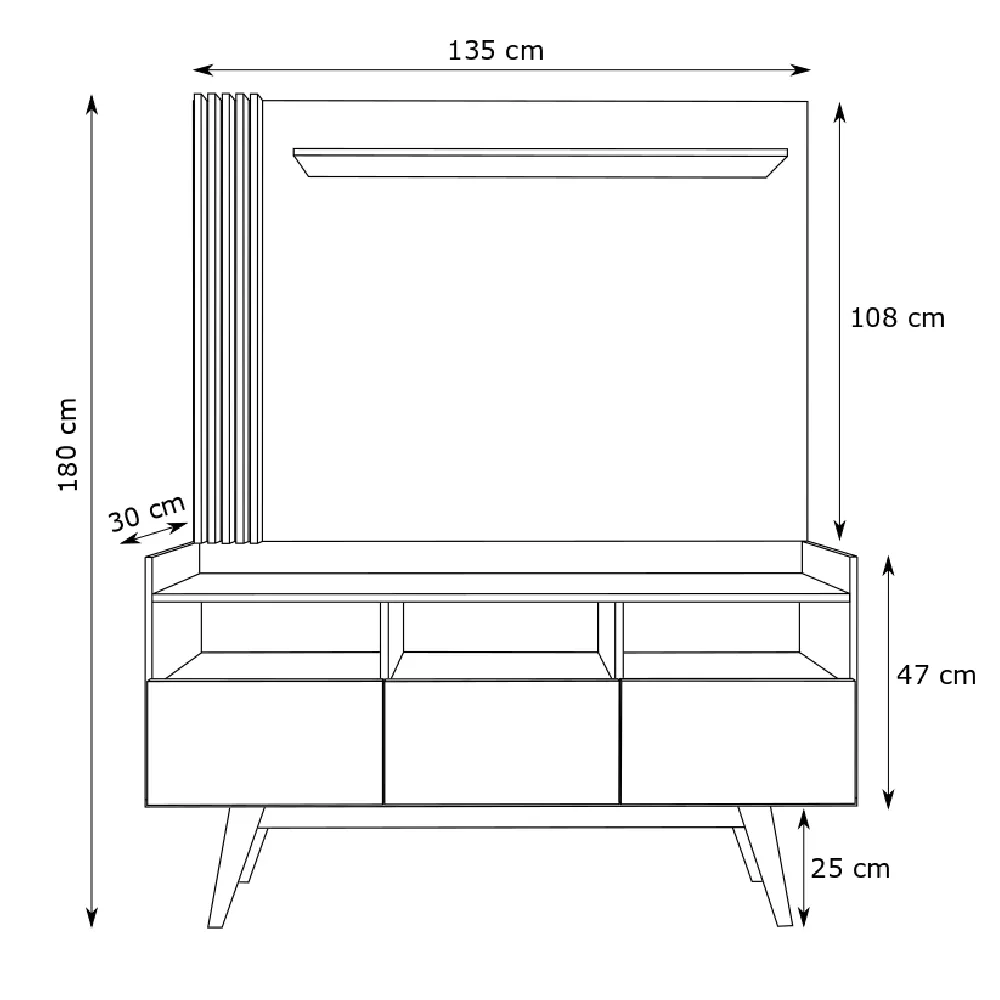 Estante Home para TV até 50" Estilare COM15 11100150103 Branca/Madeirada SE