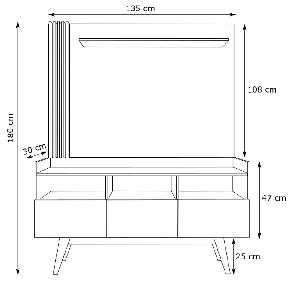 Estante Home para TV até 50" Estilare COM15 11100150203 Preta/Madeirada SE