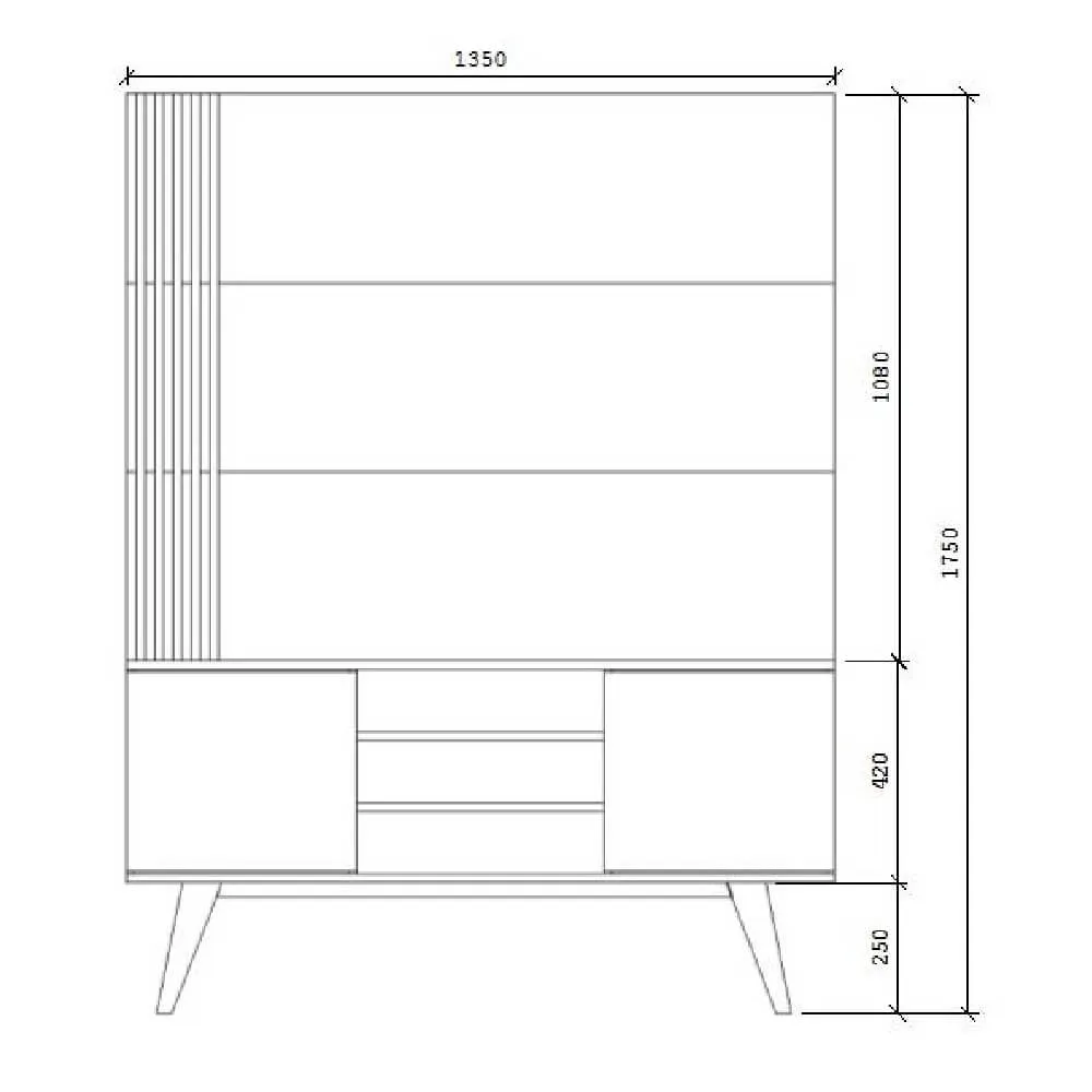 Estante Home para TV até 50" Estilare COM17 11100170103 Branca/ Madeirada SE