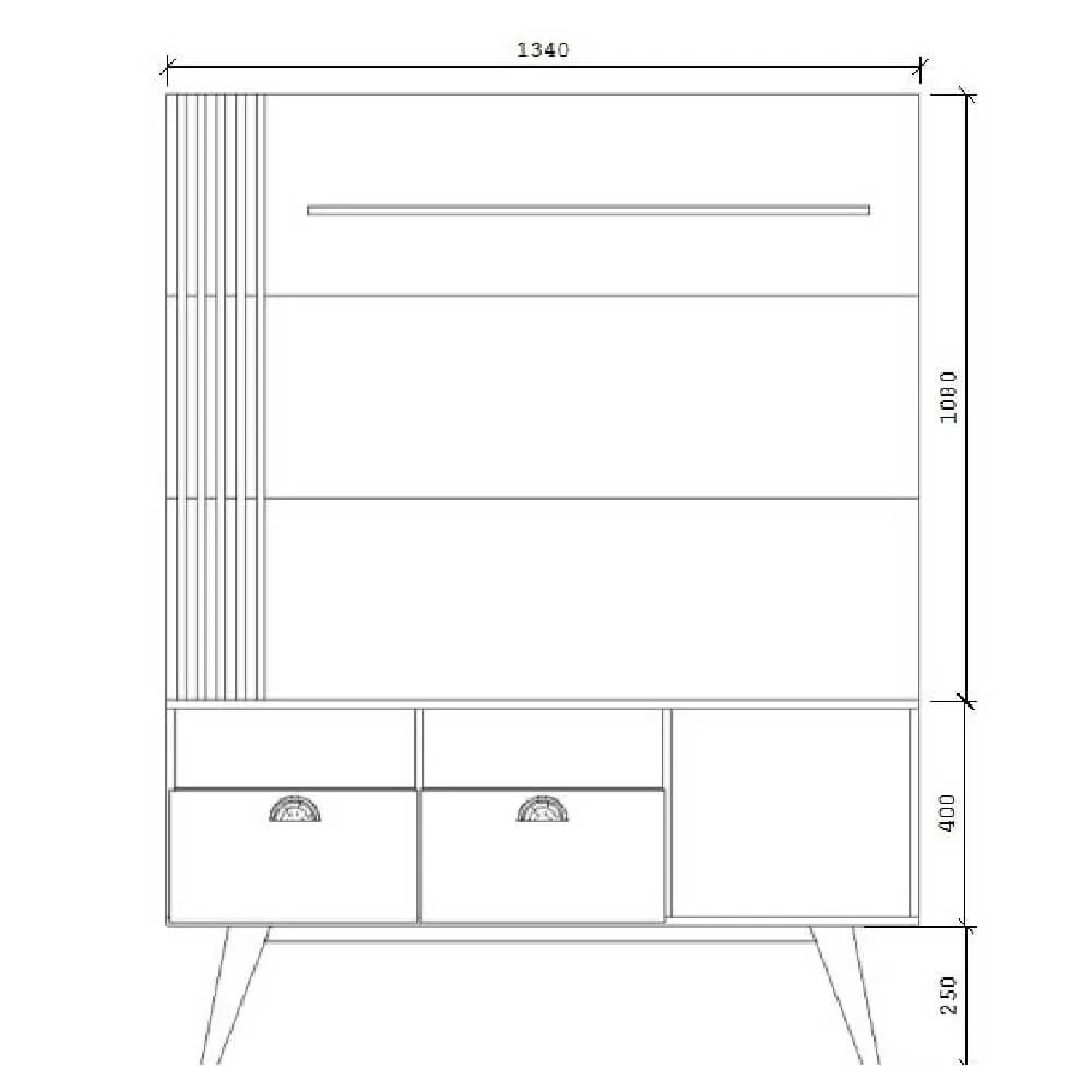 Estante Home para TV até 50" Estilare COM18 11100180103 Branca/Madeirada SE