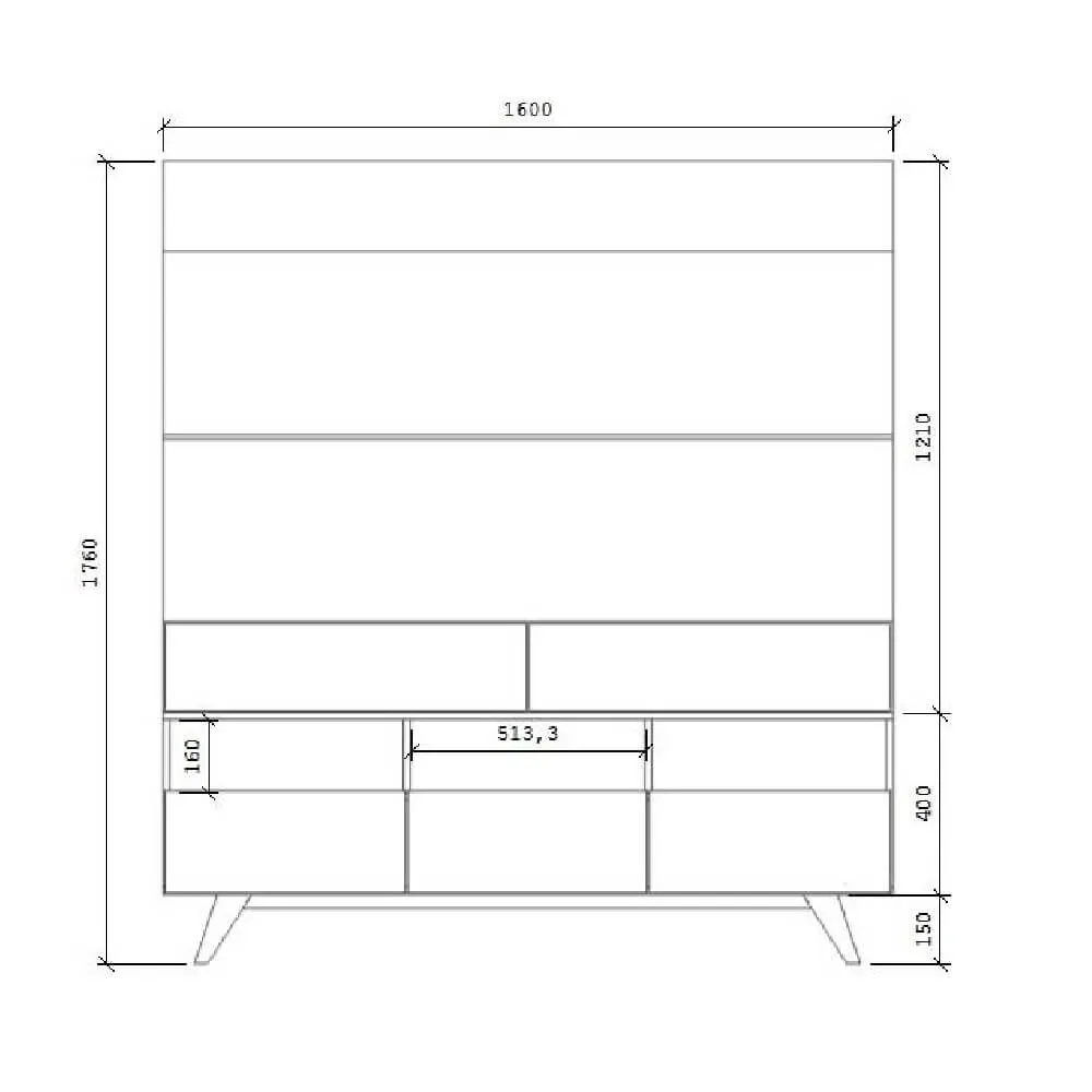 Estante Home para TV até 50" Estilare COM20 11100200100 Branca SE