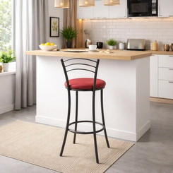 Banqueta Alta Tre Paroni A107 Preta/Vermelha SE