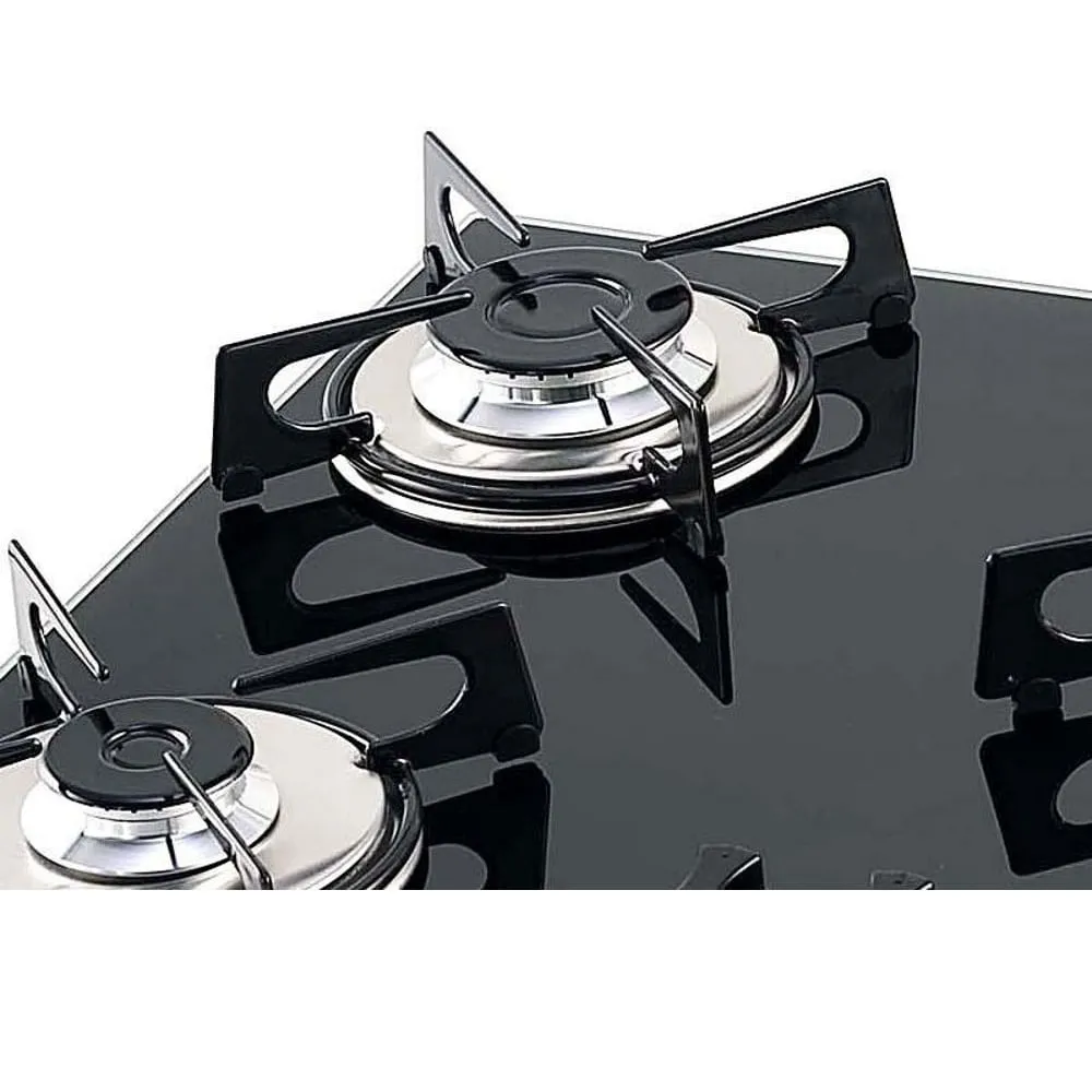 Cooktop 5 Bocas Fischer 1642-6985 a Gás Preto Bivolt