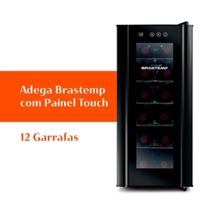 Adega Brastemp 12 Garrafas com Painel Touch BZC12BE Preta