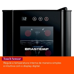 Adega Brastemp 12 Garrafas com Painel Touch BZC12BE Preta