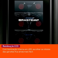Adega Brastemp 12 Garrafas com Painel Touch BZC12BE Preta