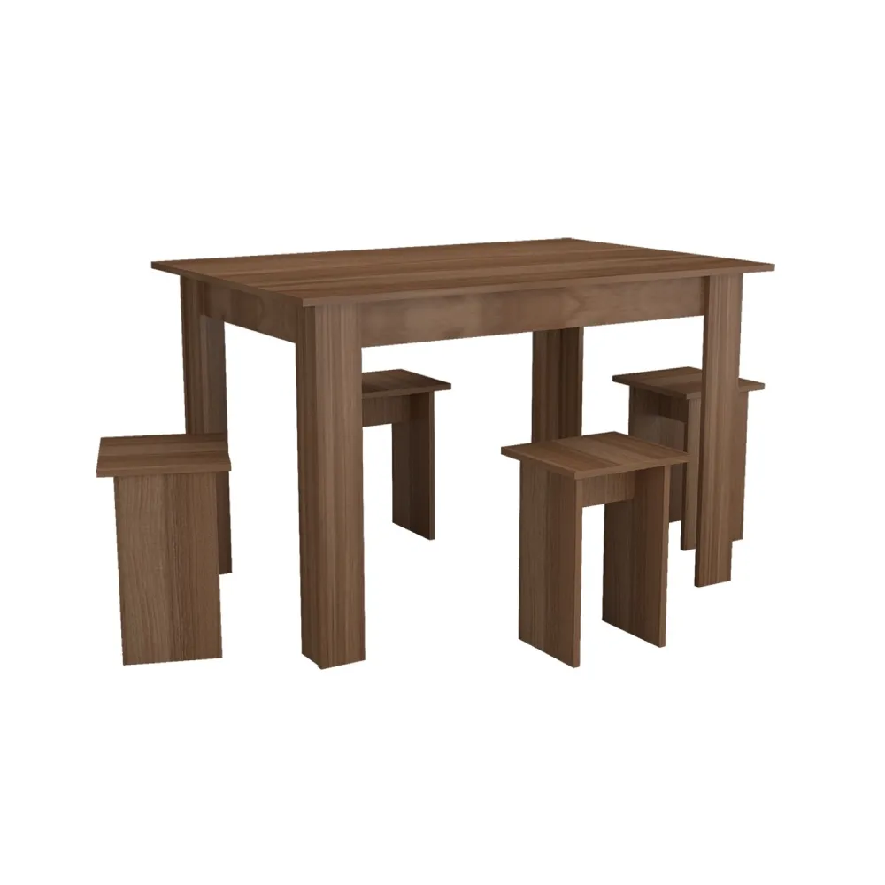 Conjunto de Mesa com 4 Bancos Nova Mobile B20.057 Montana SE