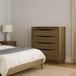 Cômoda Kappesberg Dormitório 4 Gavetas M260 Nogueira