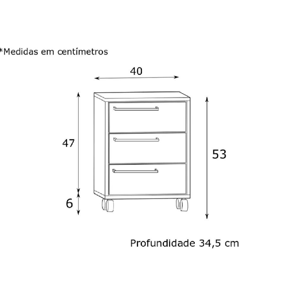 Gaveteiro Estilare 10200090100 Branco SE