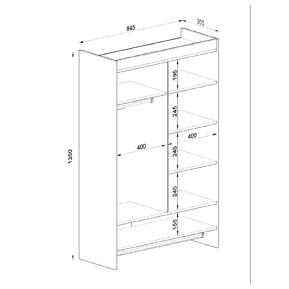 Armário Suspenso Quiditá Kids KD1700 BAC Branco SE