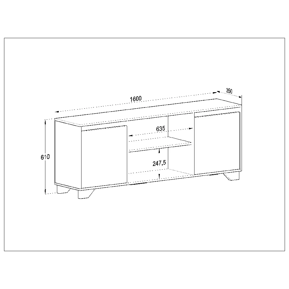 Rack com Painel Quiditá Benevello 2041 BAC/SIENA Branco/Siena SE