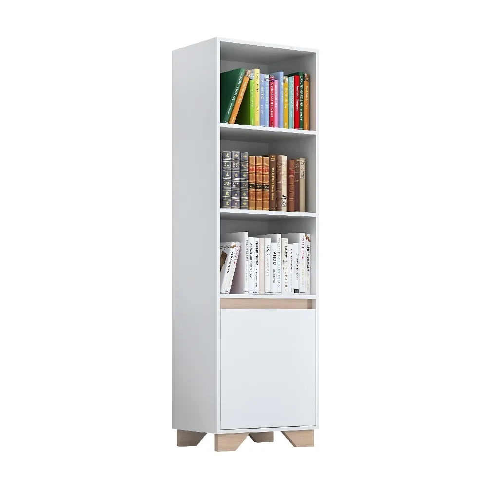 Rack com Painel Quiditá Benevello 2041 BAC/SIENA Branco/Siena SE