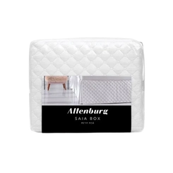 Saia para Box Casal Matelassado Altenburg Petit Poá Branco