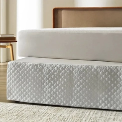 Saia para Base Box King Size Matelassado Altenburg Petit Poá Branco