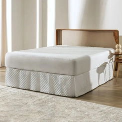 Saia para Base Box King Size Matelassado Altenburg Petit Poá Branco