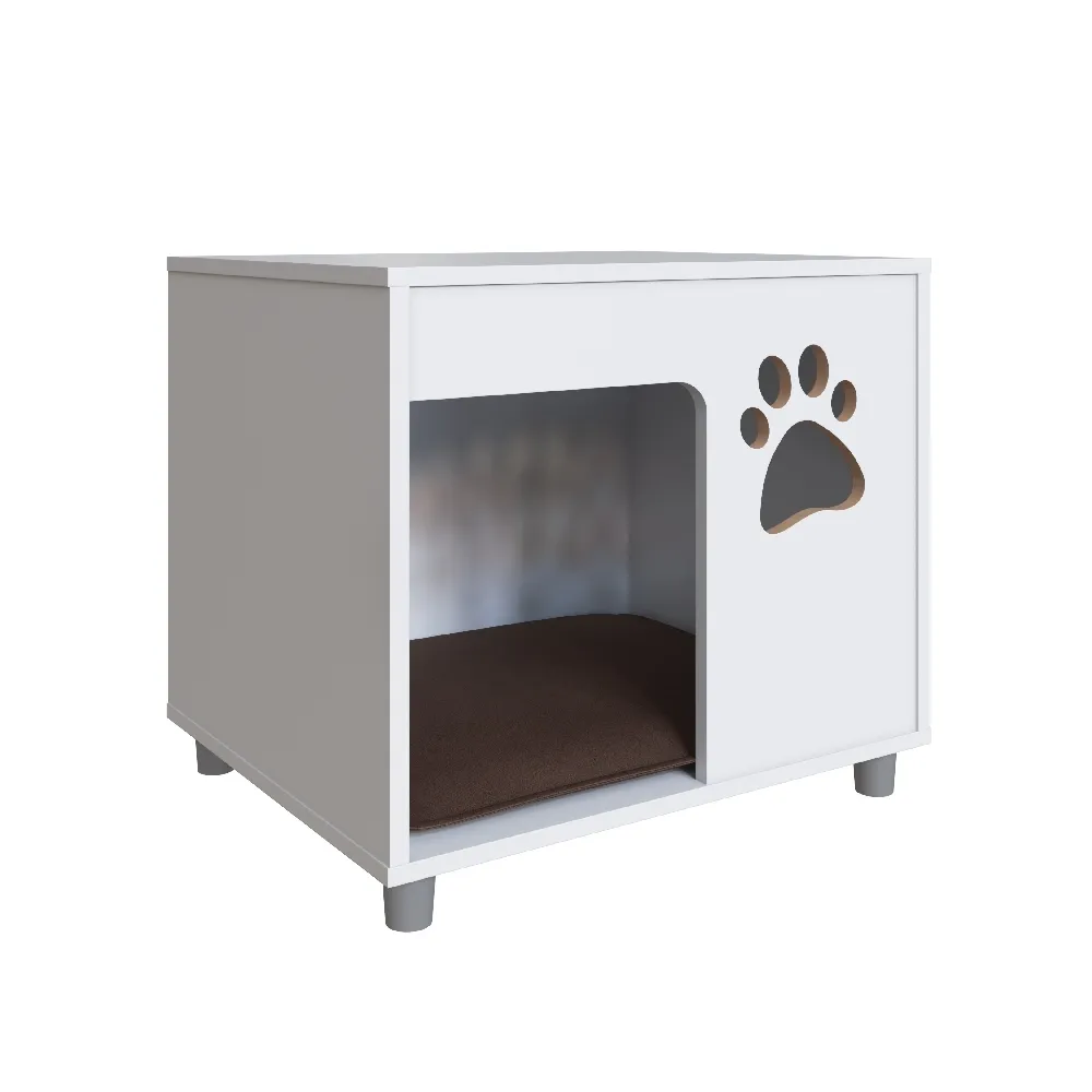 Mesa de Cabeceira Completa Pet Cão PET002BCBC Branca SE