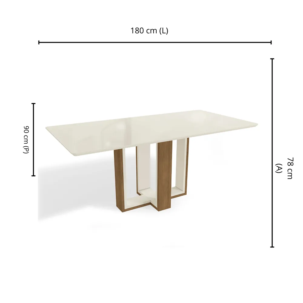 Mesa de Jantar Kappesberg Centela CSJ1095 Freijo Of White SE