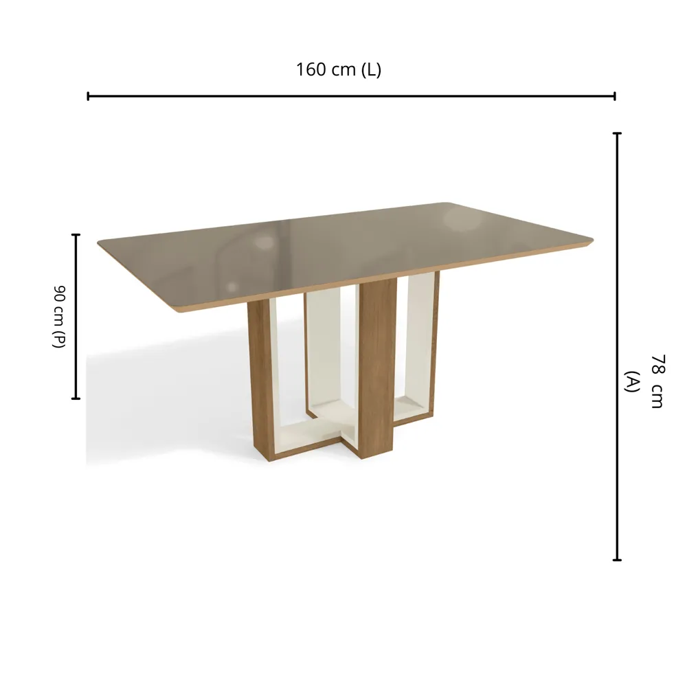 Mesa de Jantar Kappesberg Centela CSJ1094 Freijo Of White SE