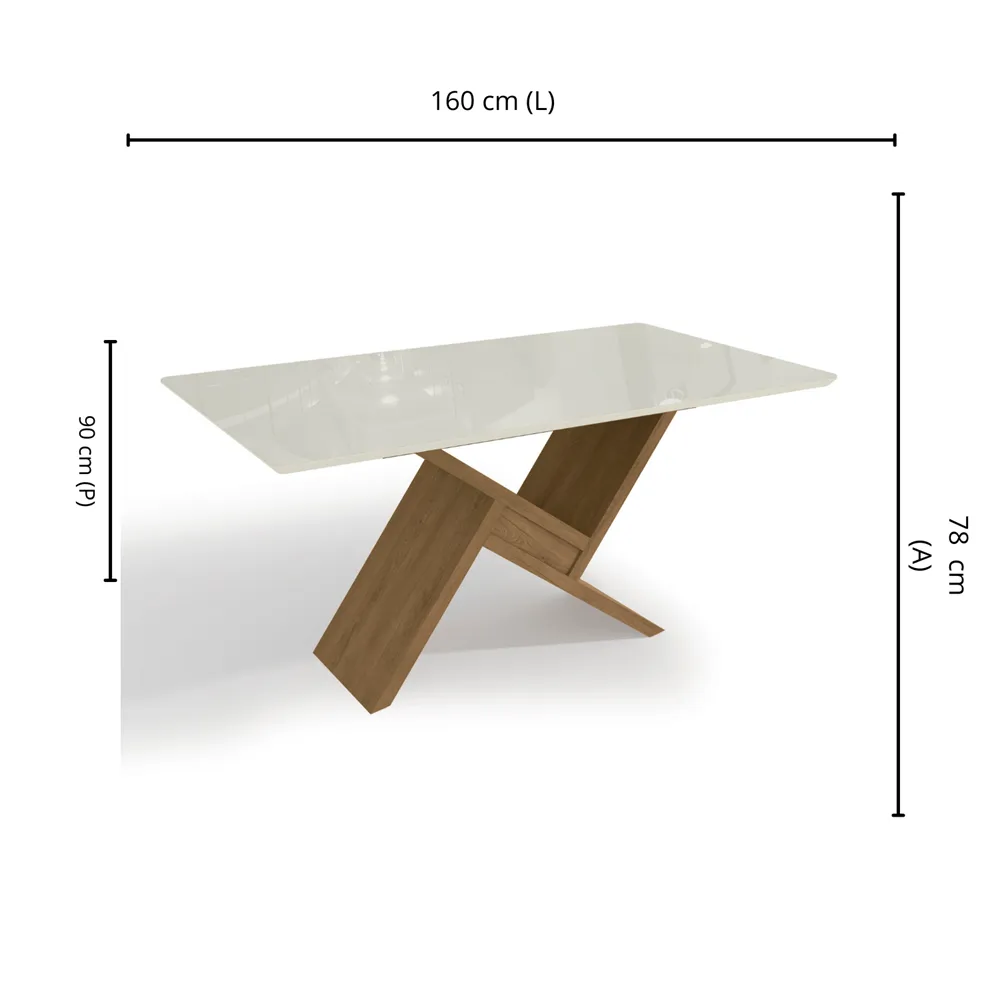 Mesa de Jantar Kappesberg Didal CSJ1098 Freijo Of White SE