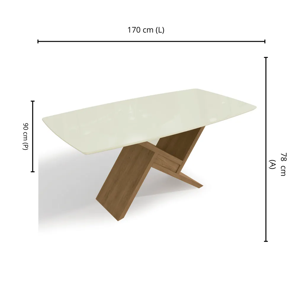 Mesa de Jantar Kappesberg Didal CSJ1100 Freijo Of White SE