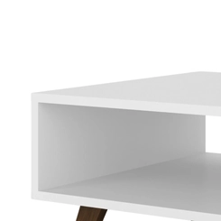 Mesa de Centro Retangular Movelbento Retrô RT3020 Branca SE