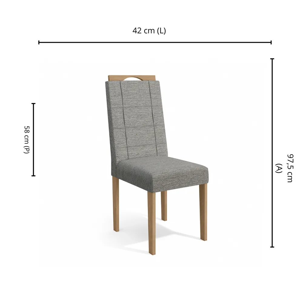 Cadeira Kappesberg (Par) 150EA-A031 Cinza Mesclado SE