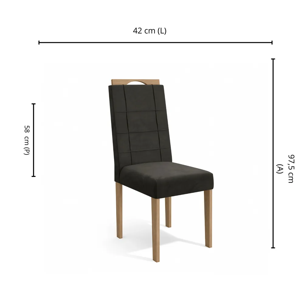 Cadeira Kappesberg (Par) 150EA-A037 Chumbo Escuro SE