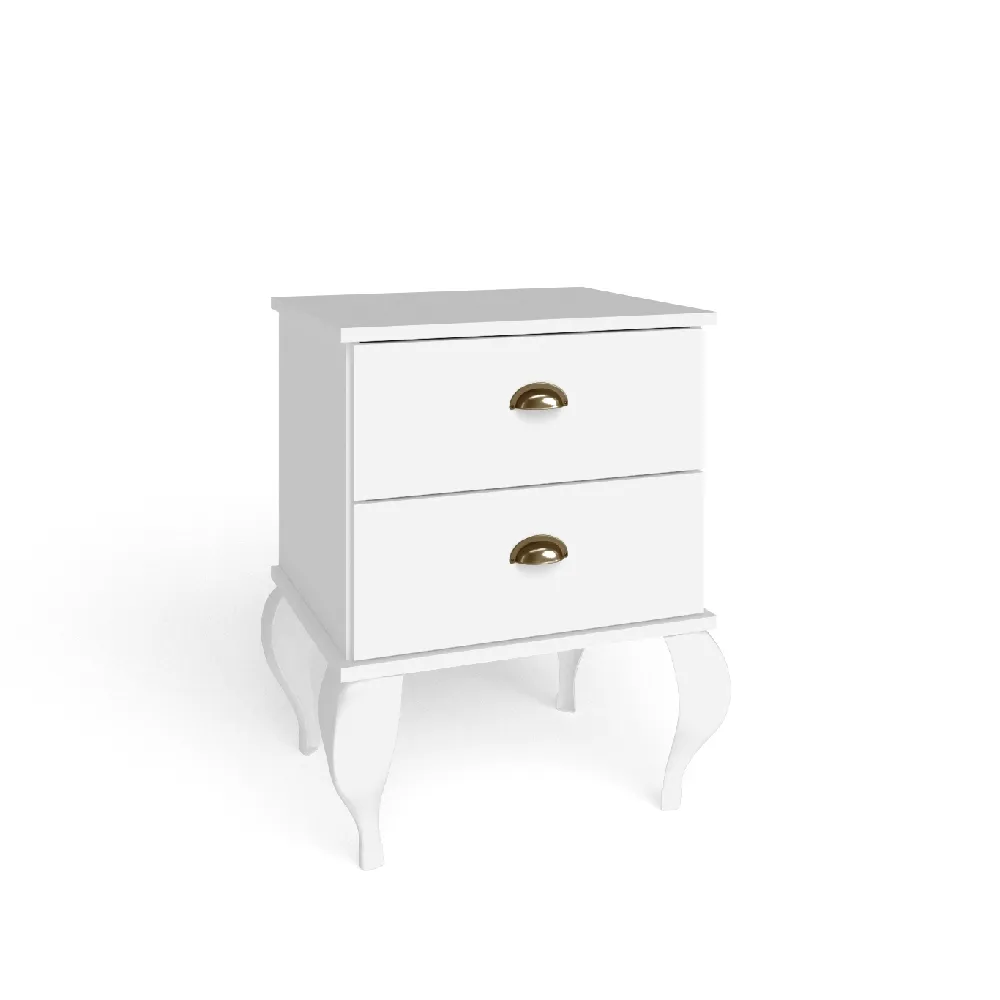 Mesa de Cabeceira Movelbento Clássica CL4001.1565852 2 Gavetas Branco SE