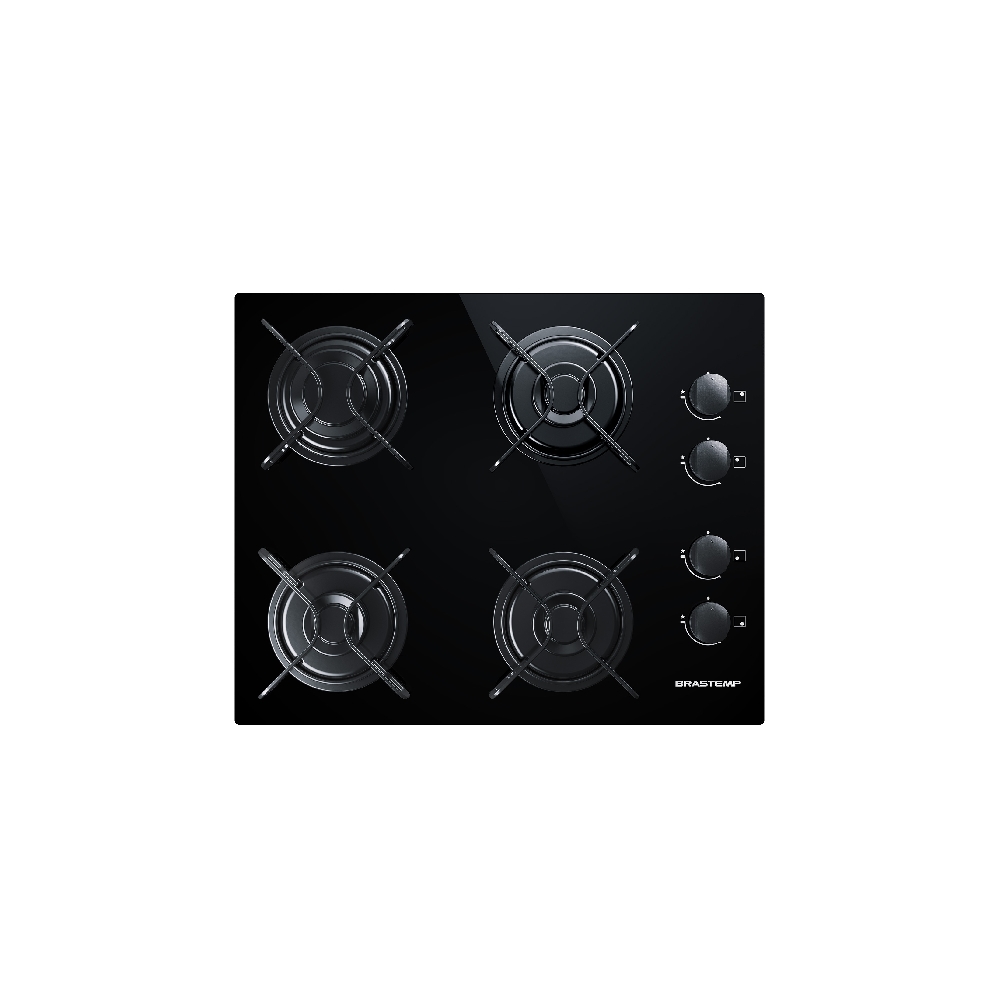 Cooktop 4 Bocas Brastemp Acendimento Automático Preto Bivolt SE