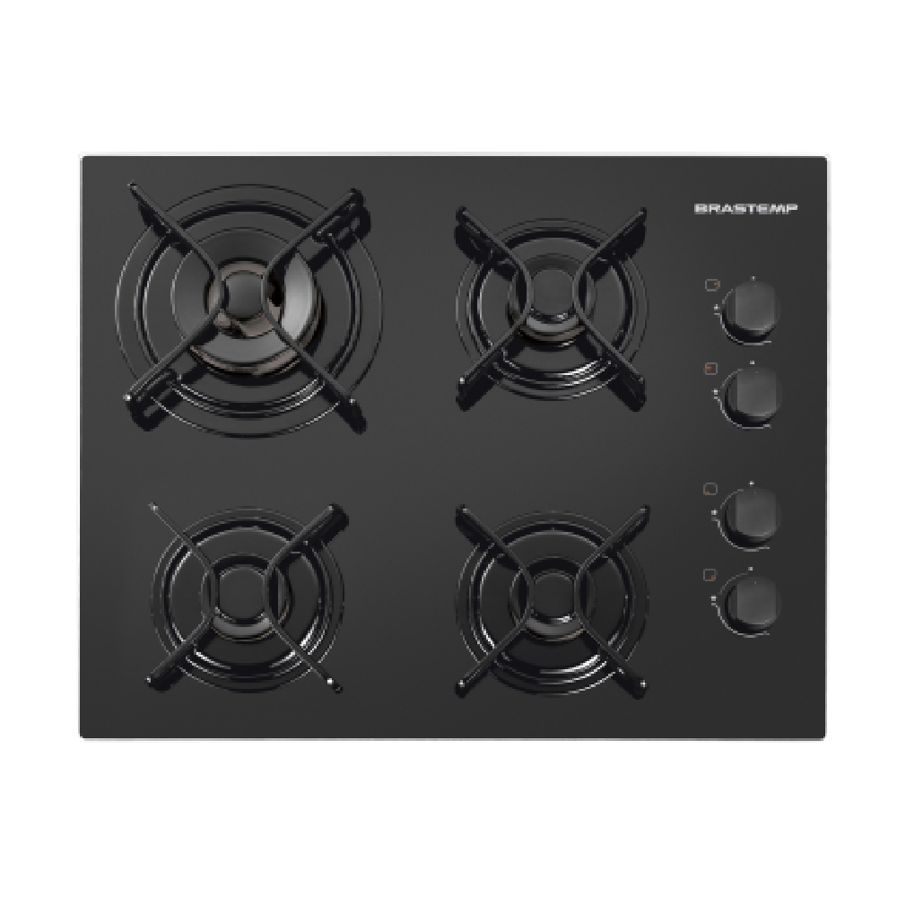 Cooktop 4 Bocas Brastemp Acendimento Superautomático Preto Bivolt SE