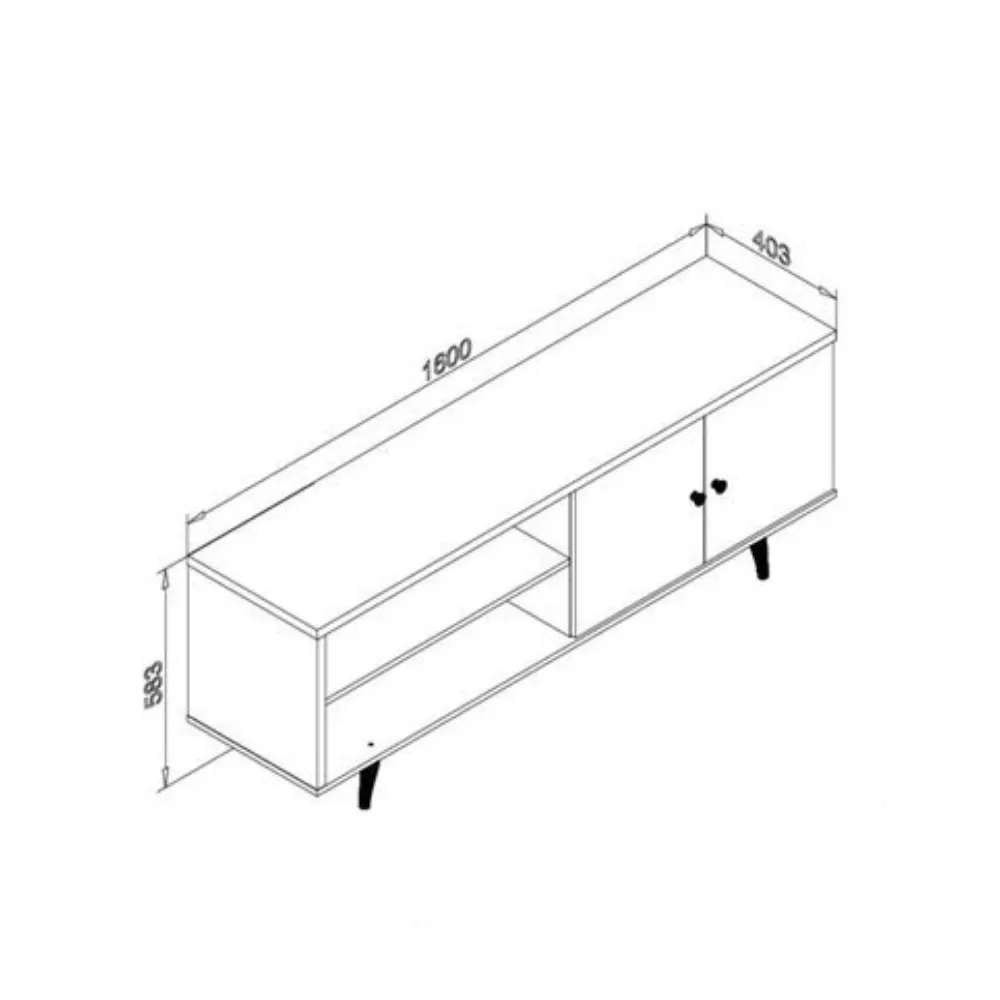 Rack para TV até 50" Movelbento Retrô RT3108.3436238 Off-White/Rustico SE