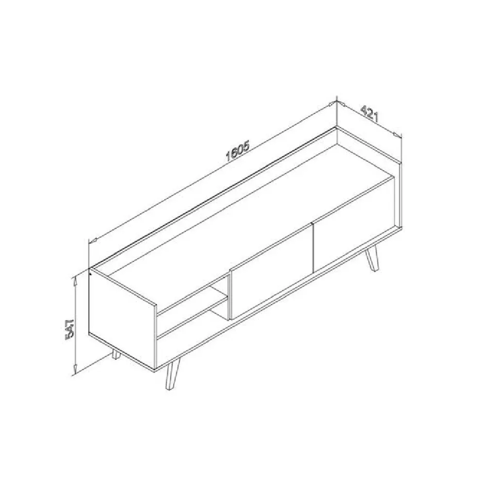 Rack para TV até 50" Movelbento Retrô RT3110.3436252 Rustico/Off-White SE