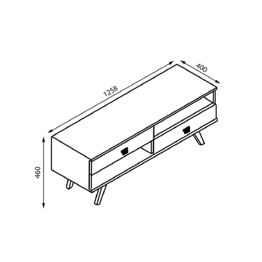 Rack para TV até 40" Movelbento Retrô RT3069.1389719 Branco/Rústico SE