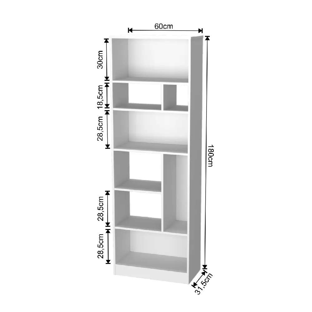 Estante Nova Mobile B38.038 Branco SE