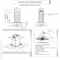 Coifa de Ilha 90cm 3 Velocidades Nardelli 50011400 Inox SE