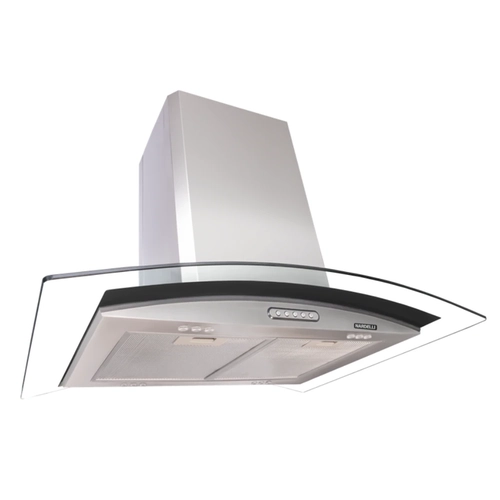 Coifa de Ilha 90cm Vidro Curvo 3 Velocidades Nardelli 50011410 Inox SE