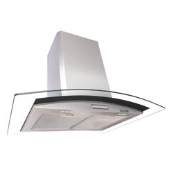 Coifa de Ilha 90cm Vidro Curvo 3 Velocidades Nardelli 50011410 Inox SE