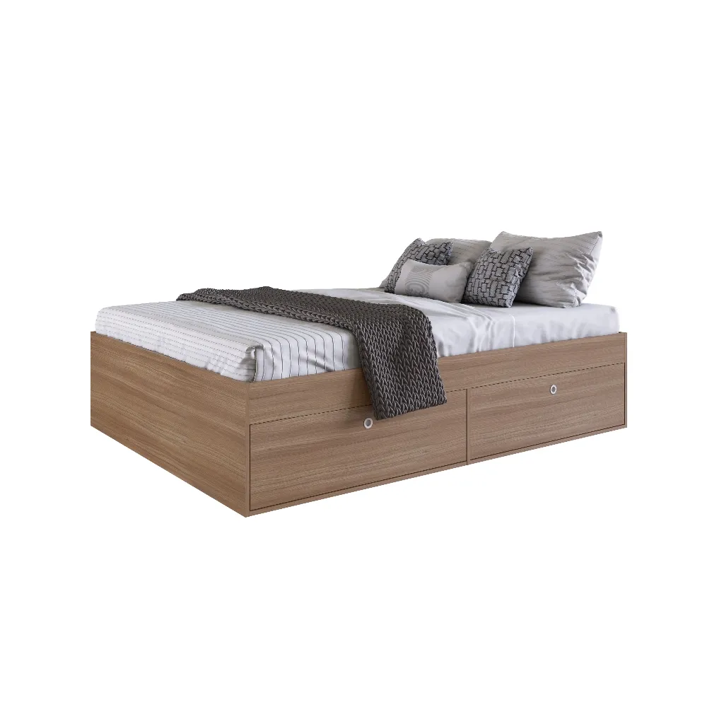 Cama Queen com Mesa de Cabeceira Art In Móveis Tókio CJ060 Montana SE