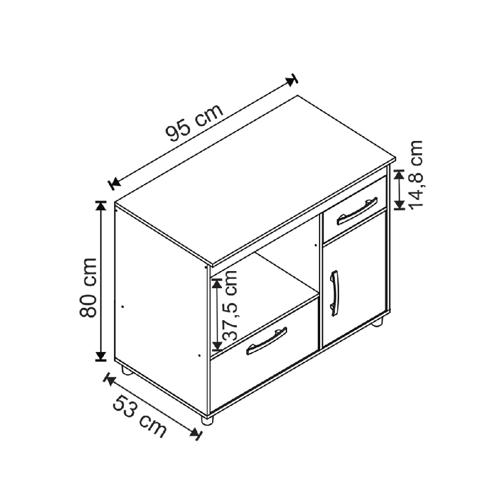 Balcão Nova Mobile Para Cooktop B03.037 Branco SE