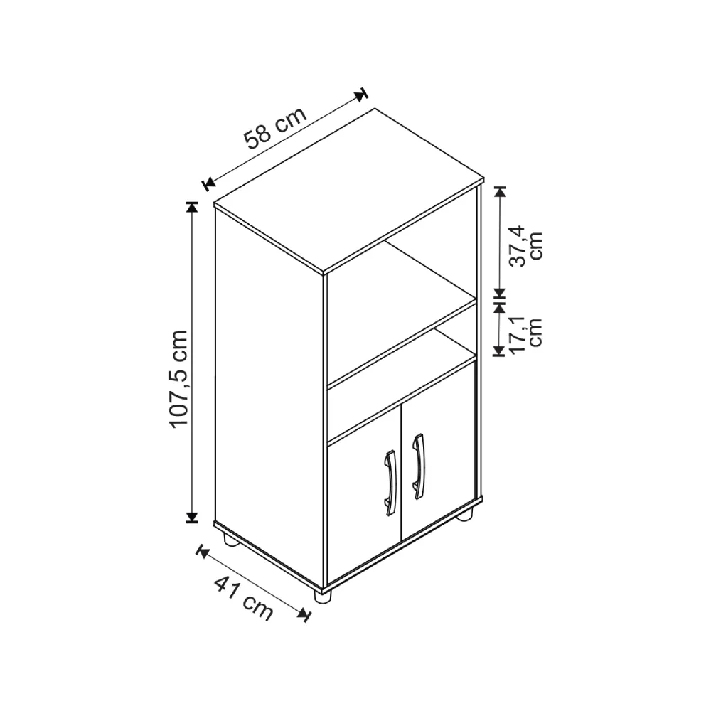 Balcão Nova Mobile Para Micro-ondas B02.037 Branco SE