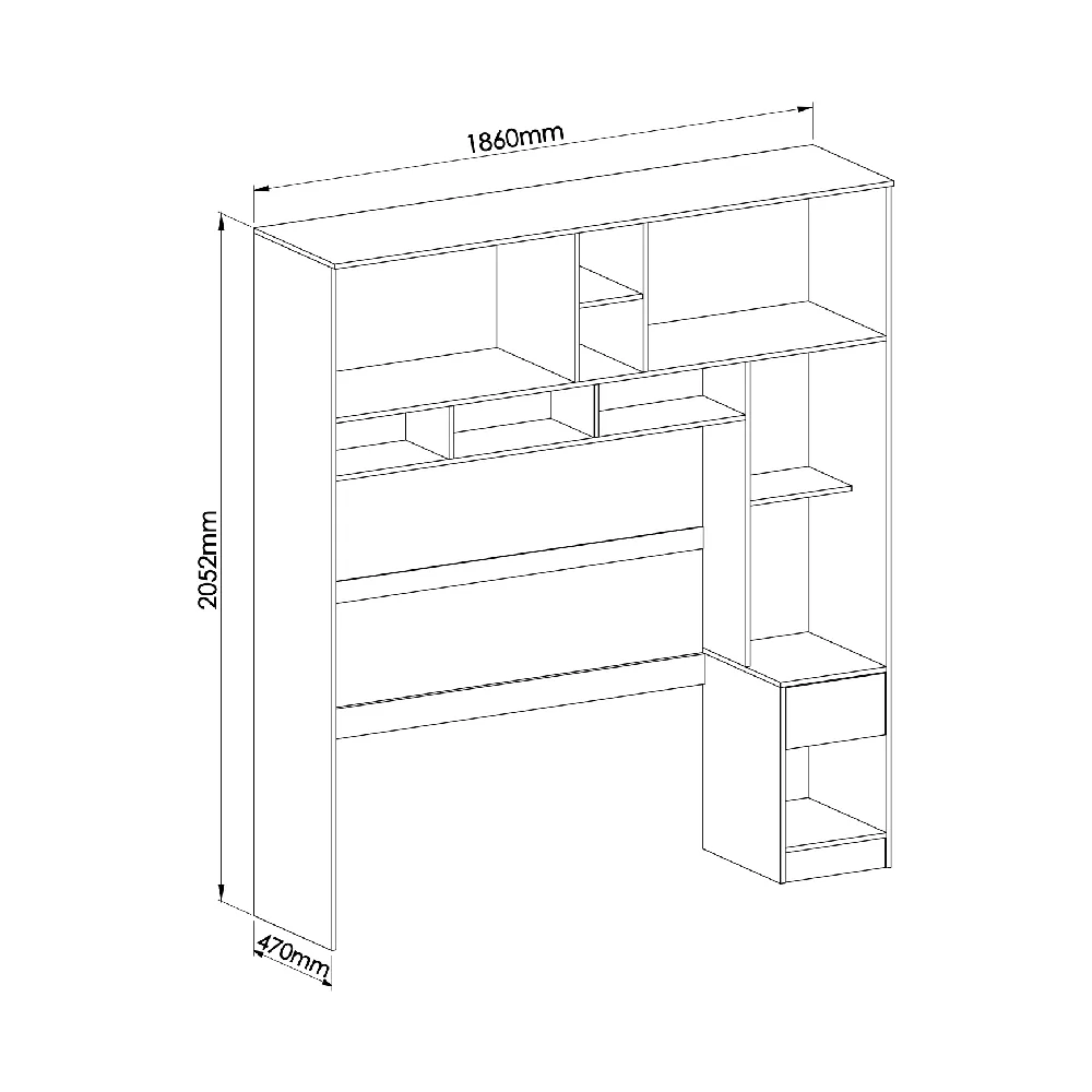 Guarda-Roupa Modulado 8 Portas Castro Urban 001EL 3 Gavetas Branco