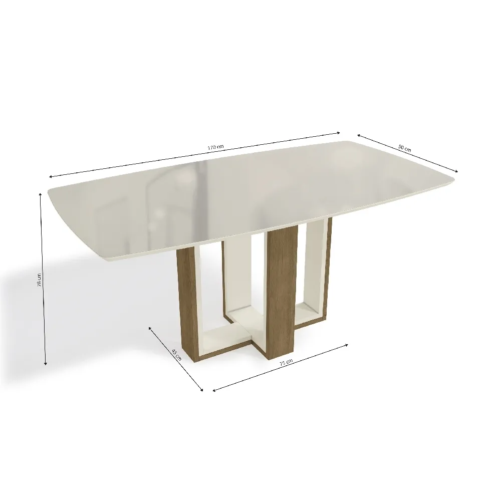 Mesa de Jantar Kappesberg Centela CSJ1096 Freijo/Off White SE