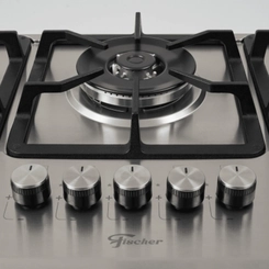 Cooktop 5 Bocas Tripla Chama Fischer Infinity 23678 Mesa Inox Bivolt SE